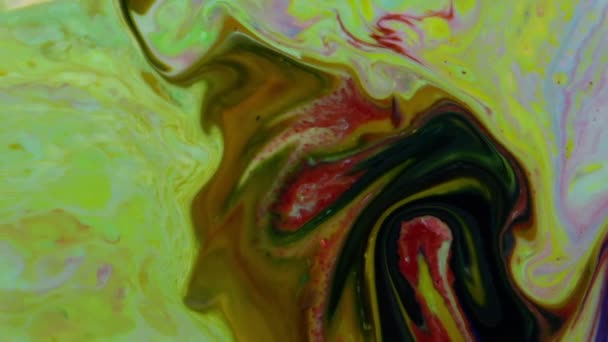 Abstract Kleurrijke Inkt Vloeibare Explode Diffusion Pshychedelic Paint Blast Movement — Stockvideo