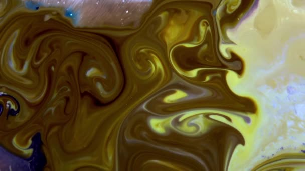 Аннотация Organic Vortex Endless Surreal Hypnotizing Detailed Surface Colorful Paint — стоковое видео