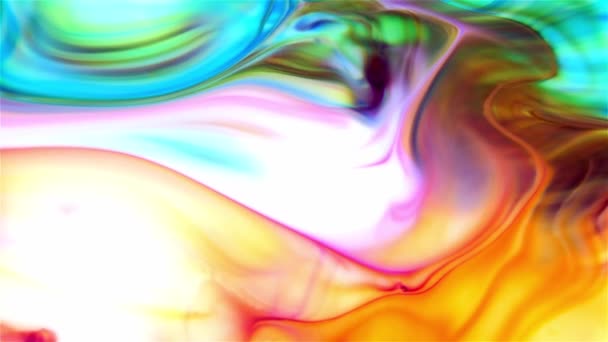 Αφηρημένη Έγχρωμη Μελάνη Υγρό Pshychedelic Χρώμα Blast Κίνημα — Αρχείο Βίντεο