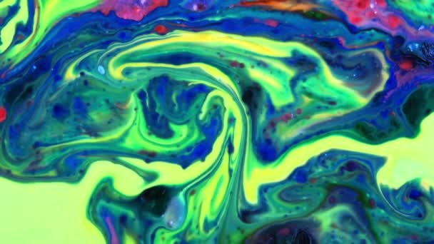 Abstract Colorful Color Ink Liquid Pshychedelic Paint Blast Movement — Stock Video