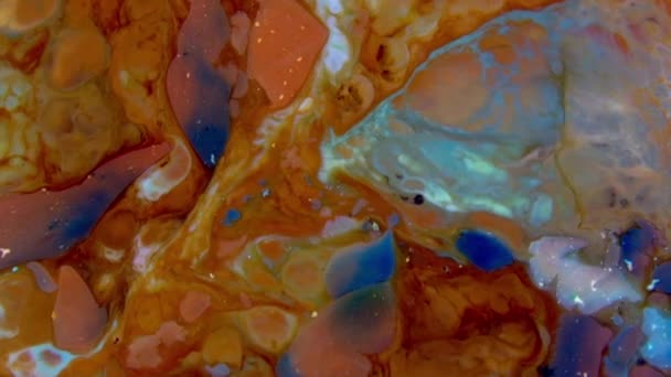 色彩艳丽的墨水液体喷漆爆破运动 — 图库视频影像