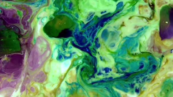 Abstract Colorful Color Ink Liquid Pshychedelic Paint Blast Movement — Stock Video