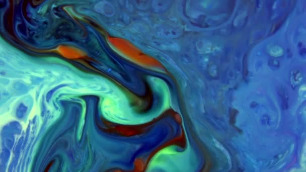 Color Colorido Abstracto Tinta Líquido Pshychedelic Pintura Explosión Movimiento — Vídeo de stock
