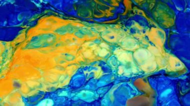 Soyut Renkli Mürekkep Sıvısı Pshychedelic Boya Patlaması Hareketi.