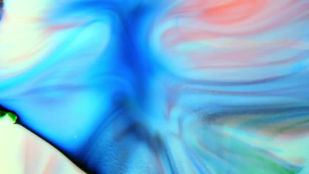 Abstrato Colorido Cor Tinta Líquido Pshychedelic Pintura Explosão Movimento — Vídeo de Stock