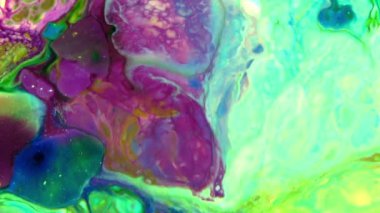 Soyut Renkli Mürekkep Sıvısı Pshychedelic Boya Patlaması Hareketi.