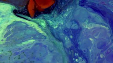 Soyut Renkli Mürekkep Sıvısı Pshychedelic Boya Patlaması Hareketi.