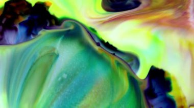 Soyut Renkli Mürekkep Sıvısı Pshychedelic Boya Patlaması Hareketi.