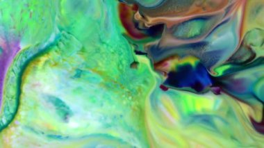 Soyut Renkli Mürekkep Sıvısı Pshychedelic Boya Patlaması Hareketi.