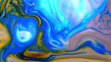 Soyut Organik Girdap, Ayrıntılı Yüzey Renkli Boyaları 'nda Sonsuz Gerçeküstü Hipnotize Etme.