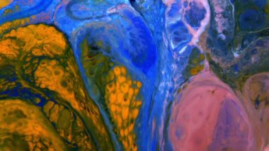 Soyut Organik Girdap, Ayrıntılı Yüzey Renkli Boyaları 'nda Sonsuz Gerçeküstü Hipnotize Etme.