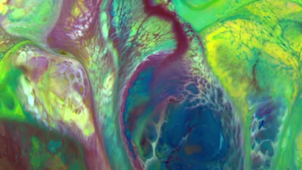 Astratto Vortice Organico Ipnotizzante Surreale Infinito Superficie Dettagliata Diffusione Colorata — Video Stock