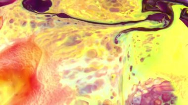 Soyut Organik Girdap, Ayrıntılı Yüzey Renkli Boyaları 'nda Sonsuz Gerçeküstü Hipnotize Etme.