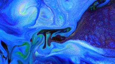 Soyut Organik Girdap, Ayrıntılı Yüzey Renkli Boyaları 'nda Sonsuz Gerçeküstü Hipnotize Etme.