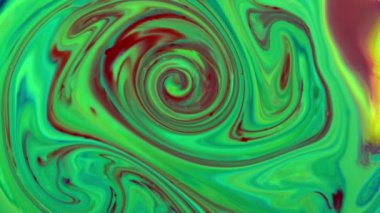 Soyut Organik Girdap, Ayrıntılı Yüzey Renkli Boyaları 'nda Sonsuz Gerçeküstü Hipnotize Etme.