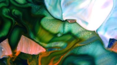 Soyut Organik Girdap, Ayrıntılı Yüzey Renkli Boyaları 'nda Sonsuz Gerçeküstü Hipnotize Etme.