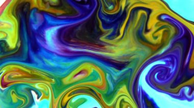 Soyut Organik Girdap, Ayrıntılı Yüzey Renkli Boyaları 'nda Sonsuz Gerçeküstü Hipnotize Etme.