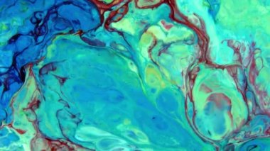 Soyut Organik Girdap, Ayrıntılı Yüzey Renkli Boyaları 'nda Sonsuz Gerçeküstü Hipnotize Etme.