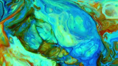 Soyut Organik Girdap, Ayrıntılı Yüzey Renkli Boyaları 'nda Sonsuz Gerçeküstü Hipnotize Etme.