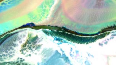 Soyut Organik Girdap, Ayrıntılı Yüzey Renkli Boyaları 'nda Sonsuz Gerçeküstü Hipnotize Etme.