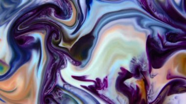 Soyut Organik Girdap, Ayrıntılı Yüzey Renkli Boyaları 'nda Sonsuz Gerçeküstü Hipnotize Etme.