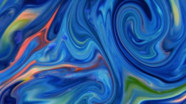 Soyut Organik Girdap, Ayrıntılı Yüzey Renkli Boyaları 'nda Sonsuz Gerçeküstü Hipnotize Etme.