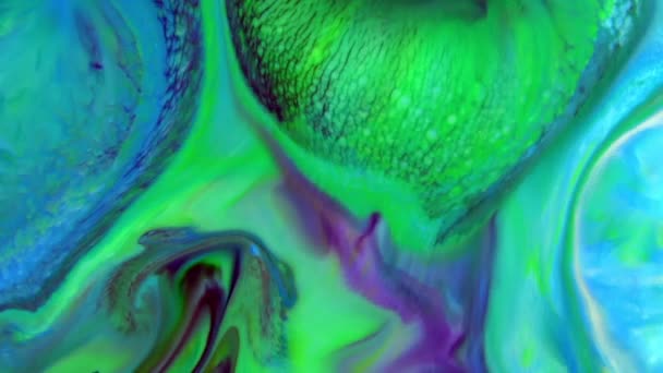 Abstraktní Organický Vír Nekonečný Surrealistický Hypnotizující Detailních Povrchových Barevných Nátěrech — Stock video
