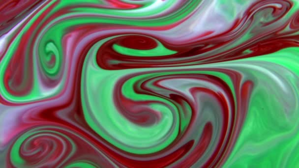 Abstrakt Organisk Virvel Endeløs Surrealistisk Hypnotisering Detaljerte Fargerike Malingsflekker Overflaten – stockvideo
