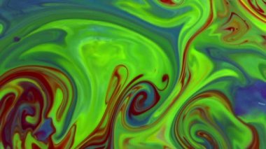 Soyut Renkli Mürekkep Sıvısı Pshychedelic Boya Patlaması Hareketi.