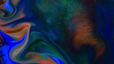 Soyut Organik Girdap, Ayrıntılı Yüzey Renkli Boyaları 'nda Sonsuz Gerçeküstü Hipnotize Etme.