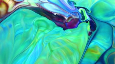 Soyut Organik Girdap, Ayrıntılı Yüzey Renkli Boyaları 'nda Sonsuz Gerçeküstü Hipnotize Etme.