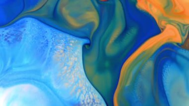 Soyut Organik Hipnotik Mürekkep Renkli Boya Yayılır