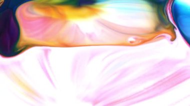 Soyut Organik Hipnotik Mürekkep Renkli Boya Yayılır