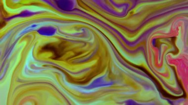 Soyut Organik Hipnotik Mürekkep Renkli Boya Yayılır