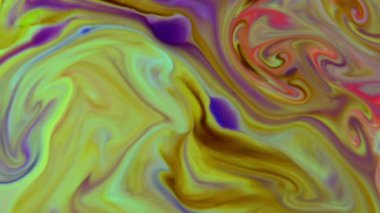 Soyut Organik Hipnotik Mürekkep Renkli Boya Yayılır