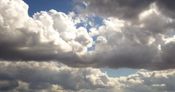 Nubes Del Cielo Lluvia Otoñal Limpiar Claro Cumulus Nubes Lluvia — Vídeos de Stock