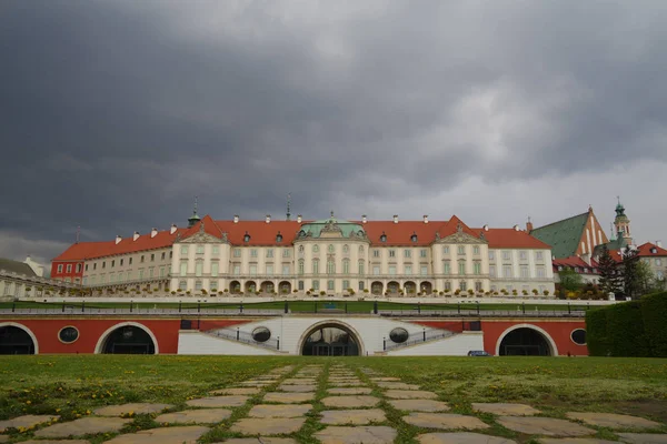 Pałac Królewski Warszawie Widziany Tyłu — Zdjęcie stockowe