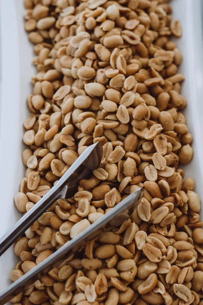 Fıstık arka plan. Fıstık için kaşık