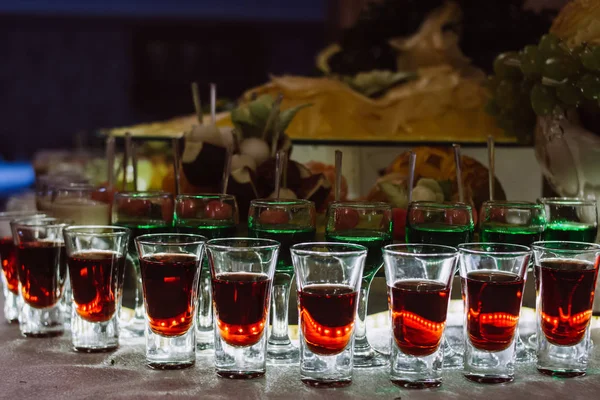 Colorful drink , cocktail drink with backlighting, party night