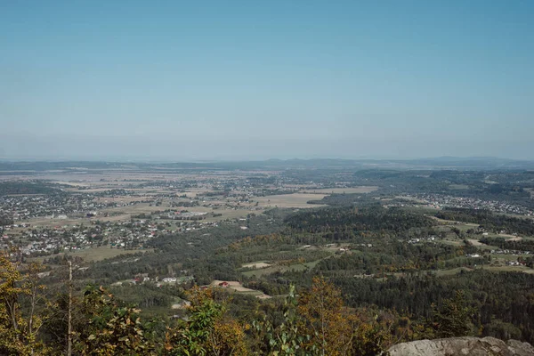 Pejzaż Panoramiczny Jesienny Dzień Wieś — Zdjęcie stockowe