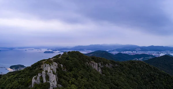 Aerial Shot Yeondaebong Highest Busan South Korea — Stock Photo, Image