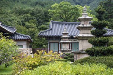 Tapınak ve pagodadan bahçede
