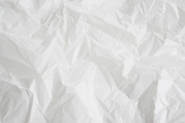 Buruşuk Levha plastik beyaz ve boş alan metin adam