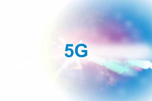 5g internetová síť a inteligentní připojení, komunikační koncepce. a prázdné místo . — Stock fotografie