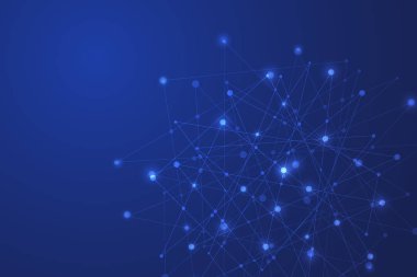 Soyut Çizgi Arka Planı . Vektör Illustrator. Bağlantı Kavramı. Veri Kavramı