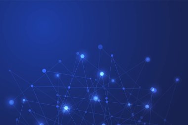 Soyut Çizgi Arka Planı . Vektör Illustrator. Bağlantı Kavramı. Veri Kavramı