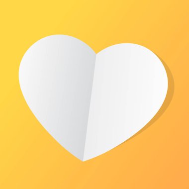 kağıt kalp vektör illüstrasyon Eps10. aşk kavramı