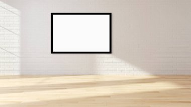 Modern parlak iç daire 3d render illüstrasyon
