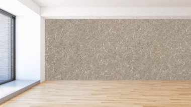 Modern parlak iç daire 3d render illüstrasyon