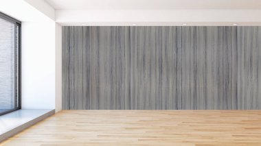 Modern parlak iç daire 3d render illüstrasyon